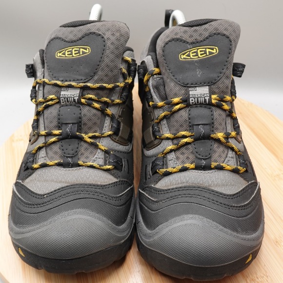KEEN Shoes Mens 8D Grey Yellow Targhee III Waterproof Low Hiking F2892-11 main image 8